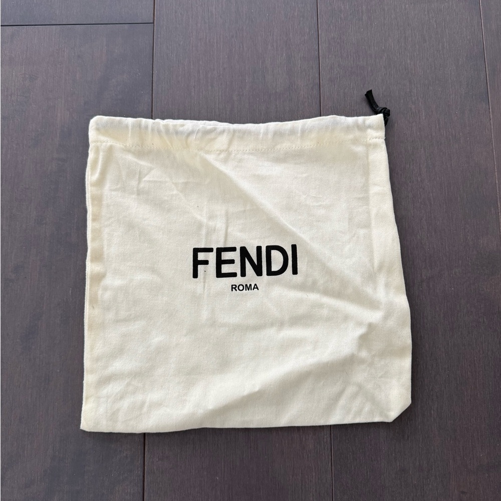 Fendi Cream Dust Bag with Black Logo